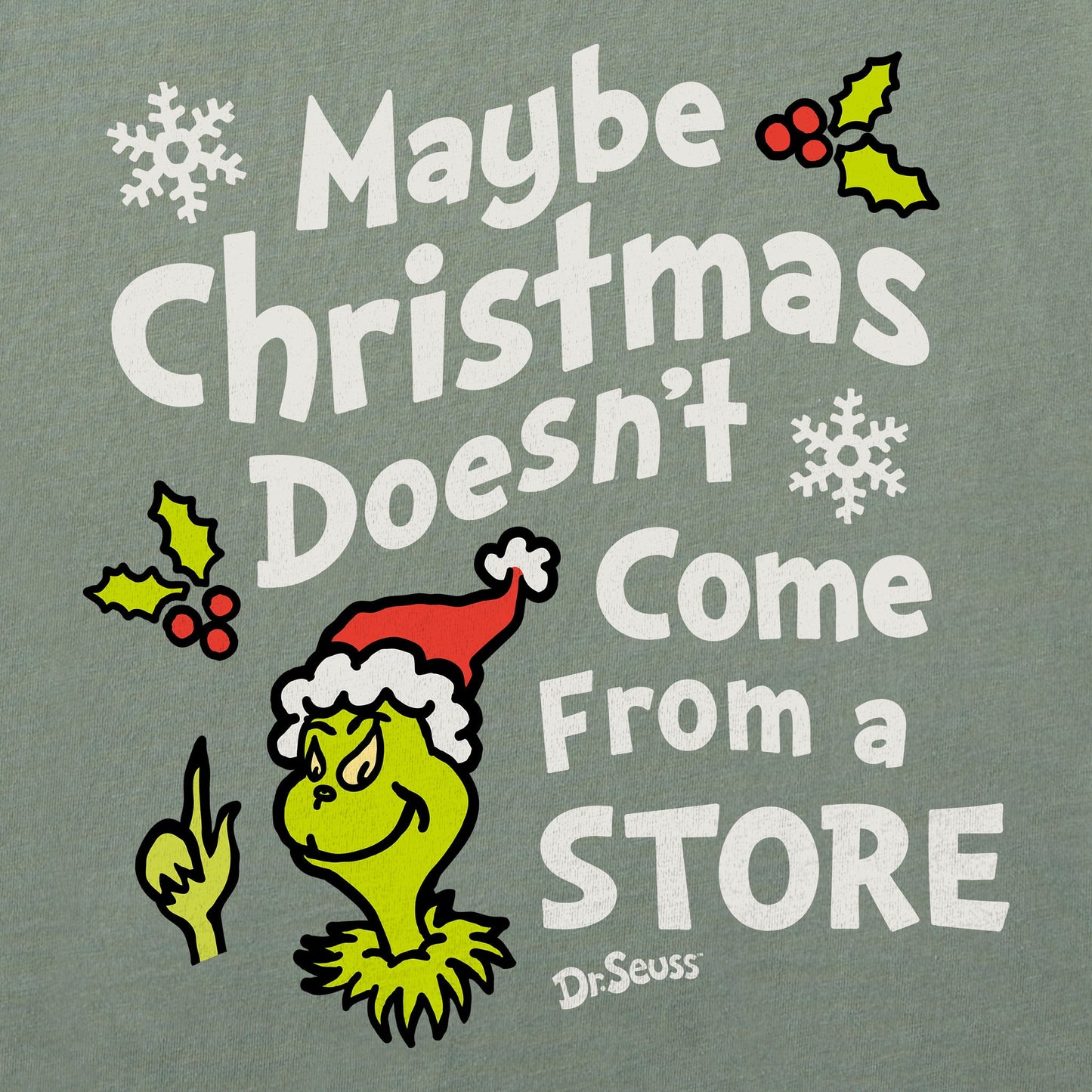 Men's Maybe Christmas Grinch Simply True Fleece Crew