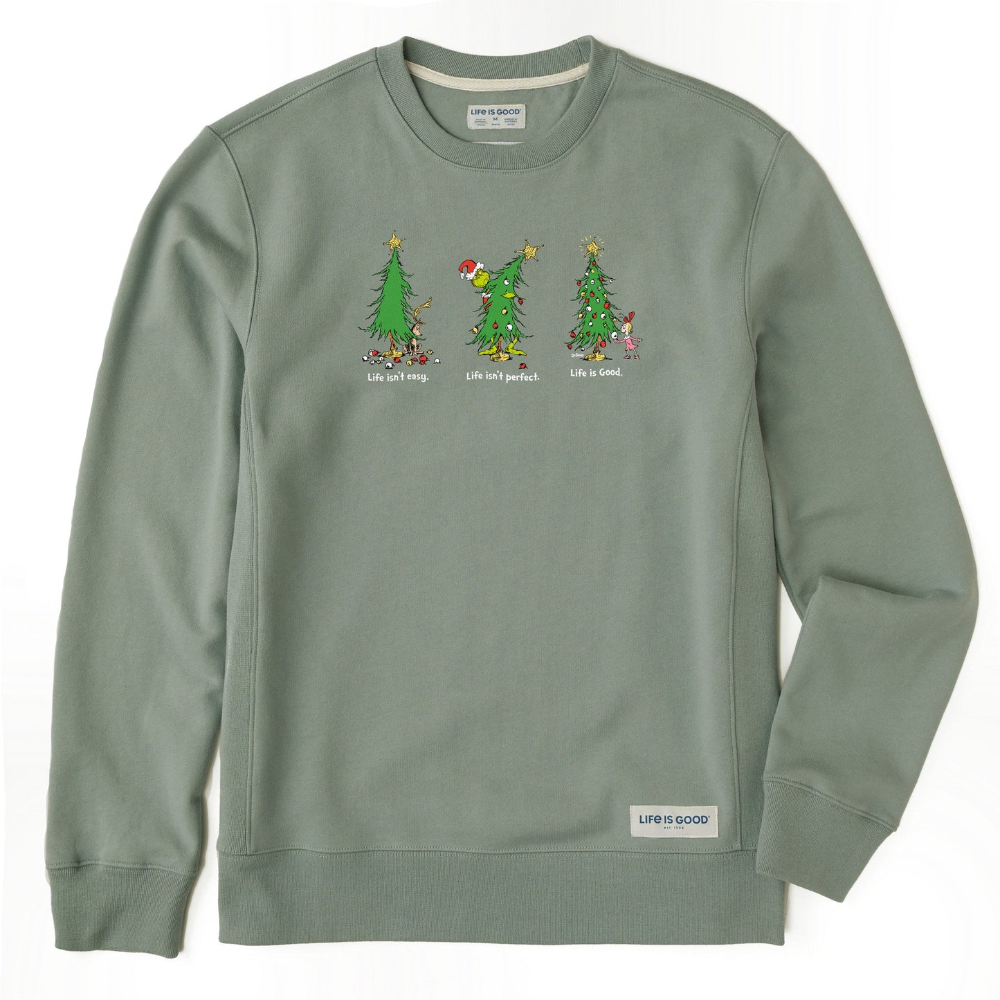 Men's Life Isn't Easy Grinch Simply True Fleece Crew