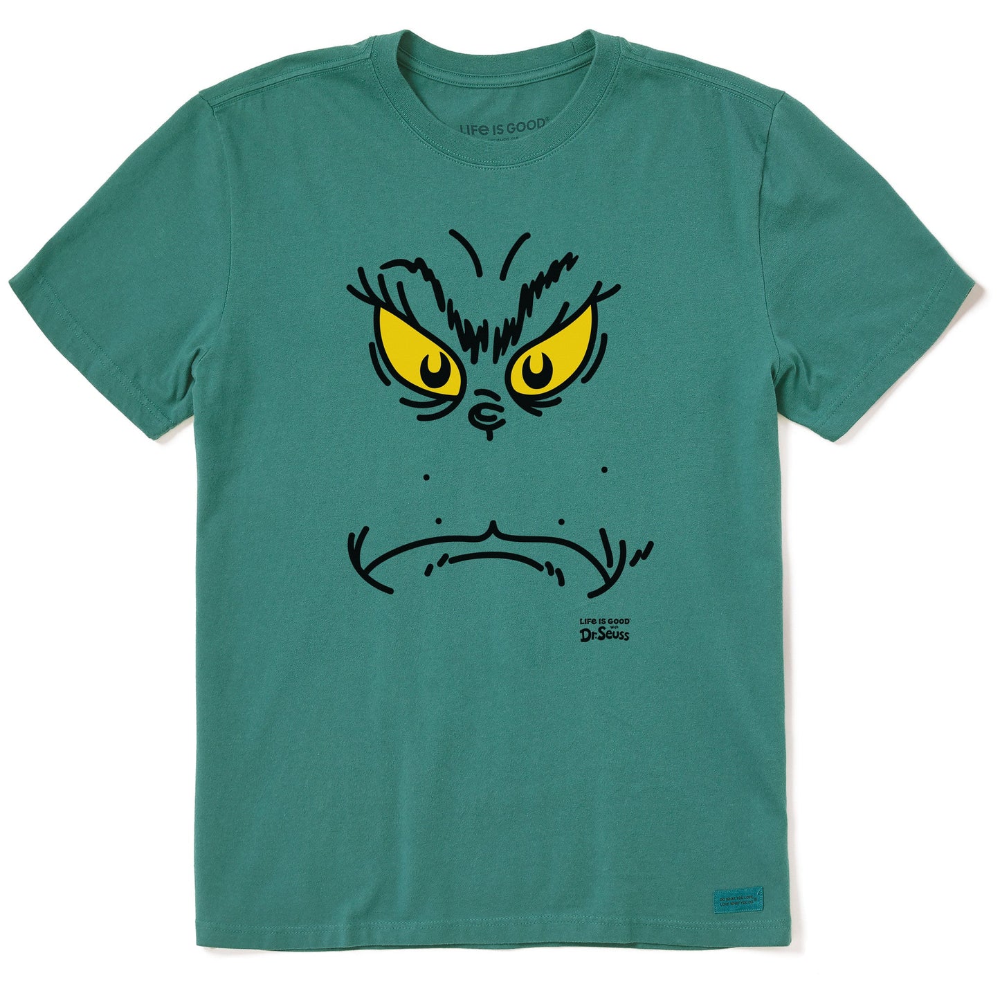 Men's Grinchy Face Short Sleeve Crusher Tee
