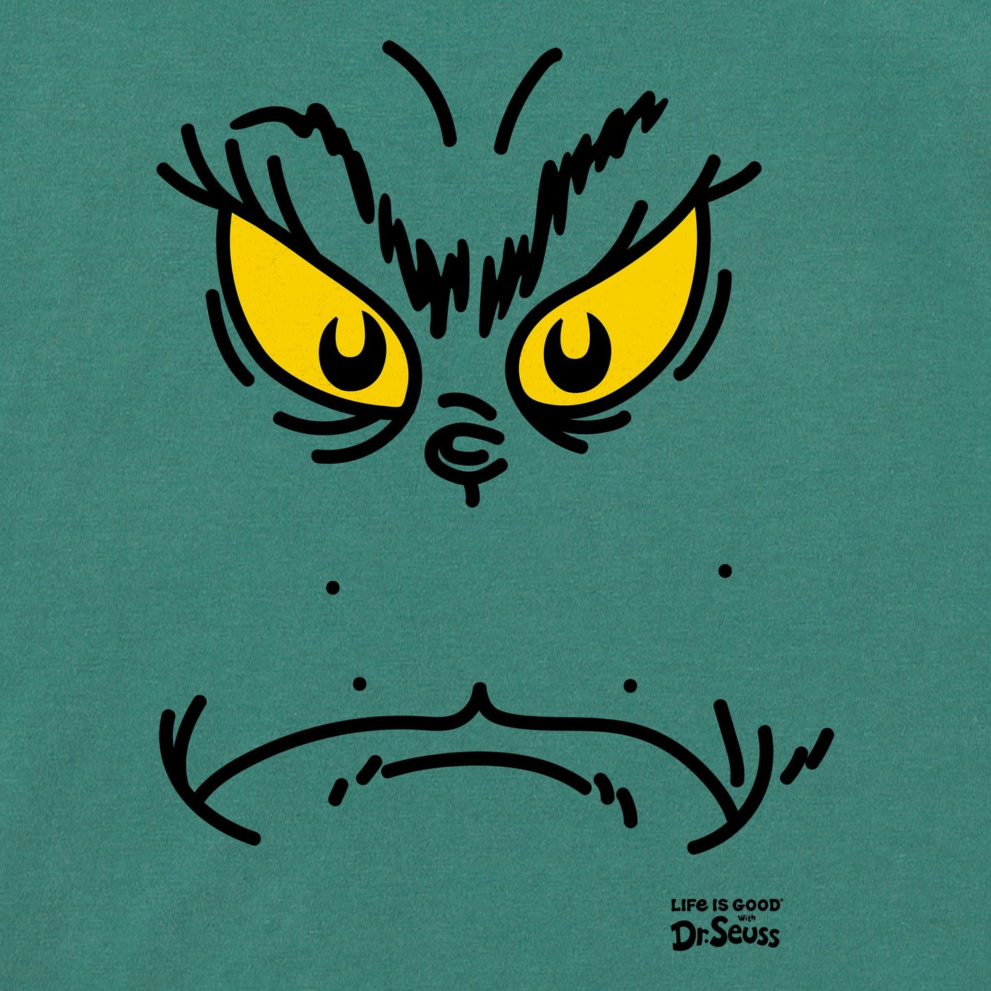 Men's Grinchy Face Short Sleeve Crusher Tee