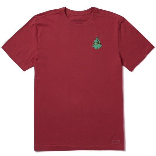 Men's Grinch Mini Face Short Sleeve Crusher Tee