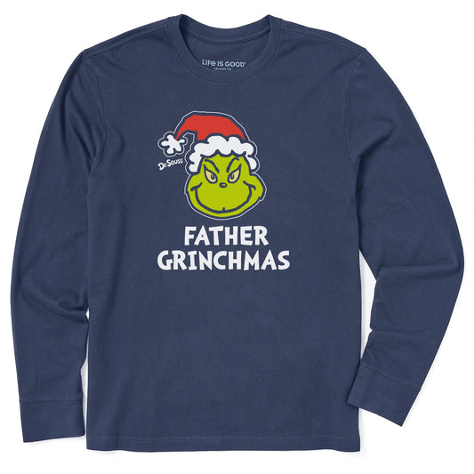 Men's Father Grinchmas Long Sleeve Crusher Tee