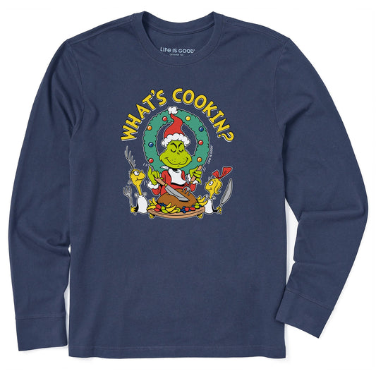 Men's What's Cookin Grinch Long Sleeve Crusher Tee