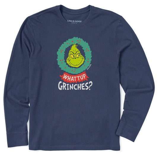 Men's Whattup Grinches Long Sleeve Crusher Tee