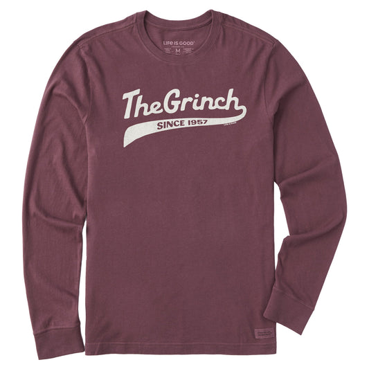 Men's The Grinch Ballyard Script Long Sleeve Crusher Tee