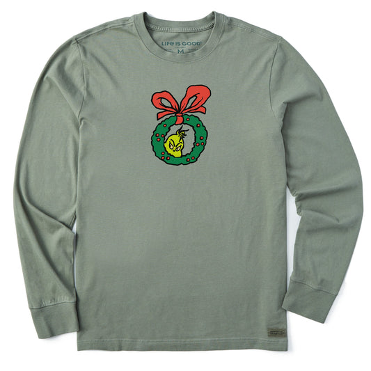 Men's Grinch Sneak Peek Long Sleeve Crusher Tee