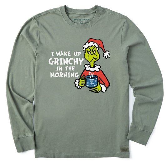 Men's I Wake Up Grinchy in the Morning Long Sleeve Crusher Tee