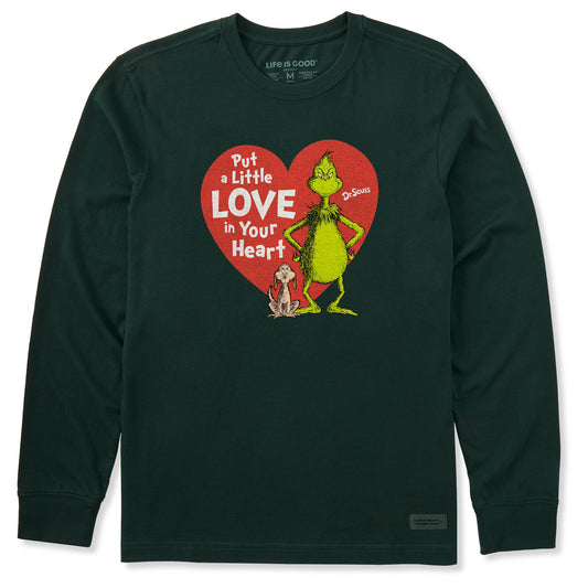 Men's Put a Little Love Grinch Long Sleeve Crusher Tee