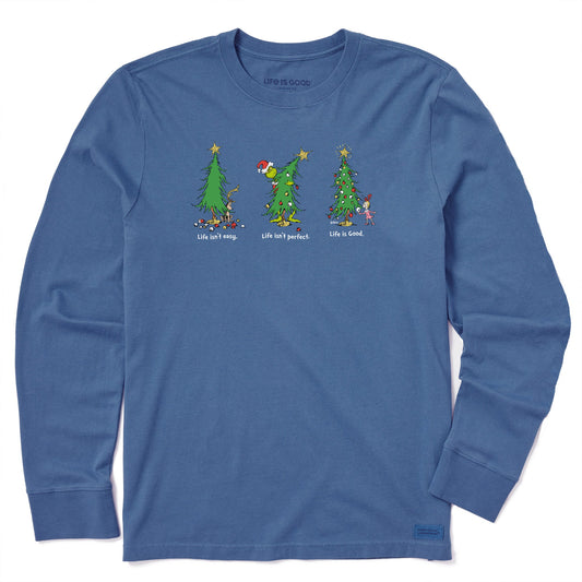Men's Life Isn't Easy Grinch Long Sleeve Crusher Tee
