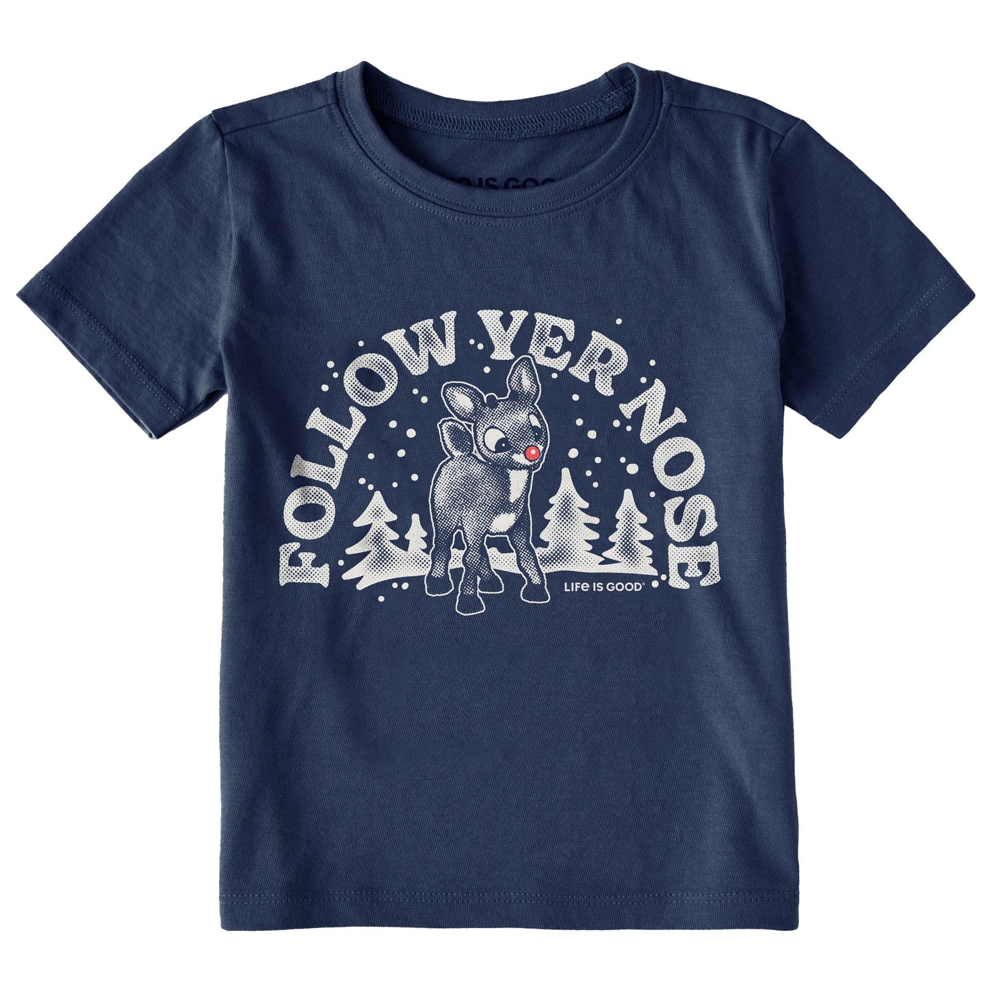 Toddler Rudolph Follow Yer Nose Short Sleeve Crusher Tee