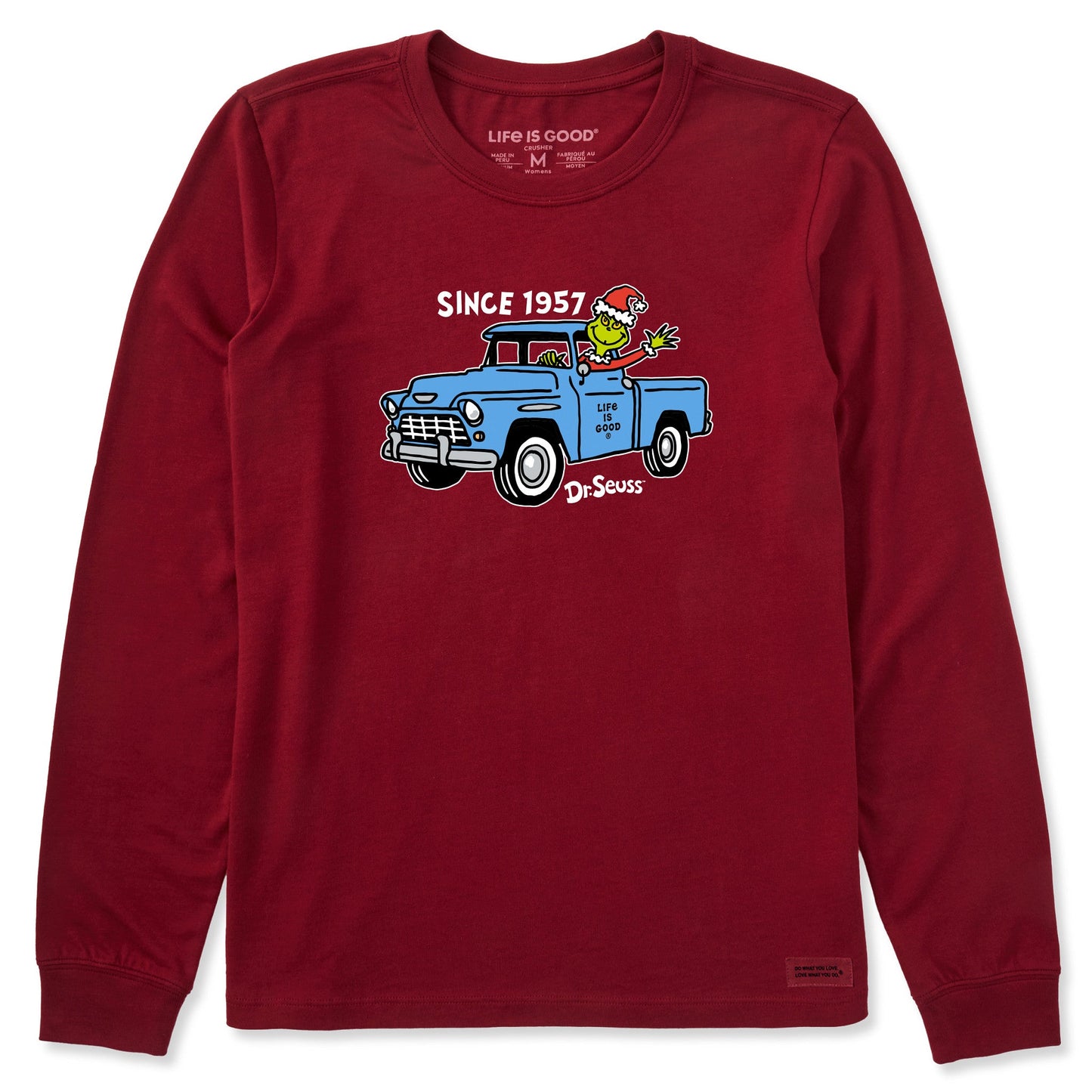 Women's Since 1957 Grinch Long Sleeve Crusher Tee