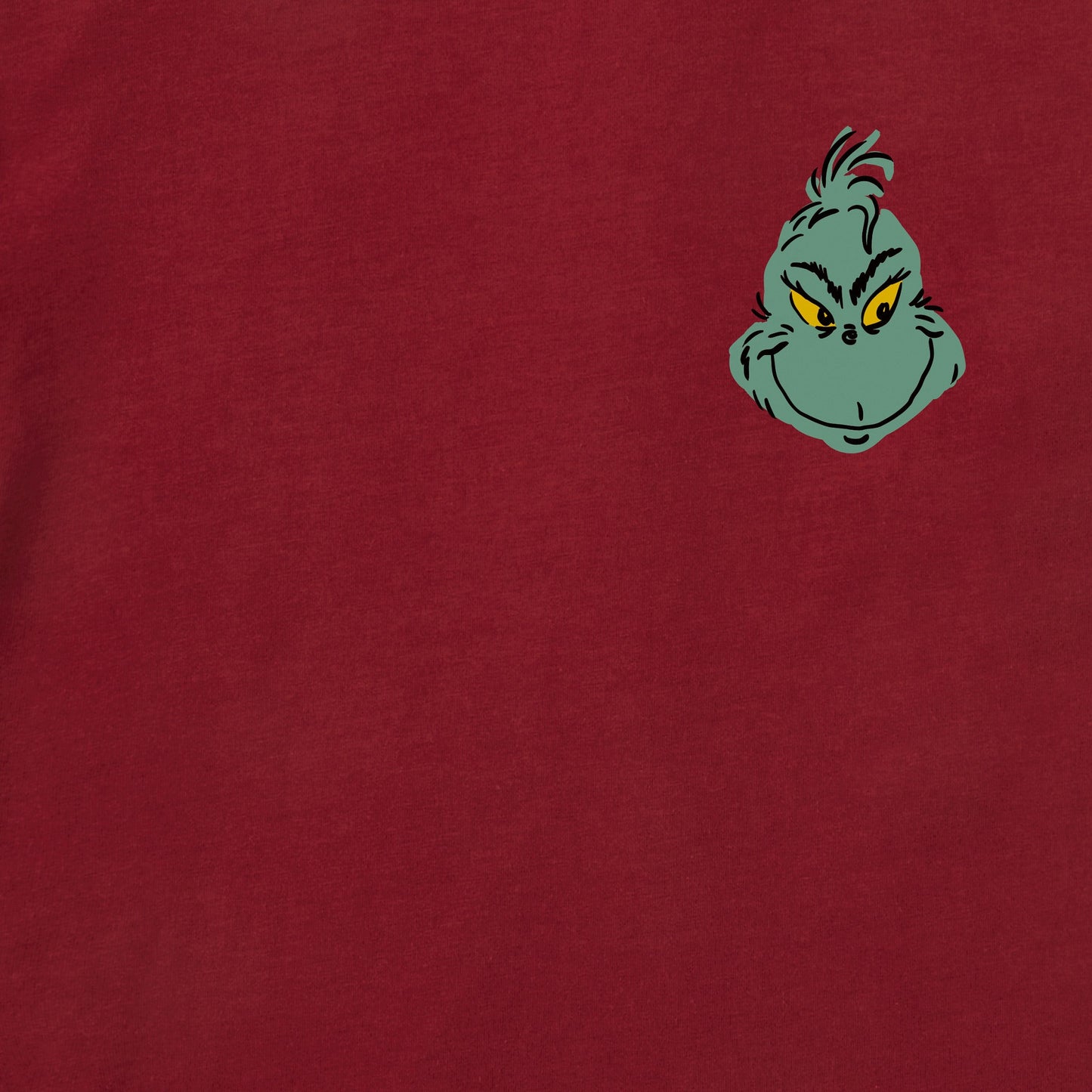Women's Grinch Mini Face Long Sleeve Crusher Tee