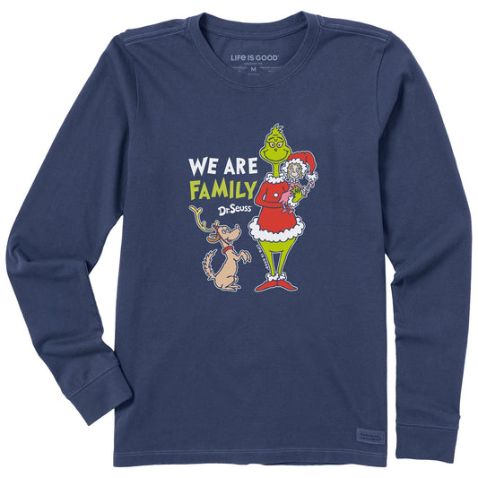 Women's We Are Family Grinch Long Sleeve Crusher Tee