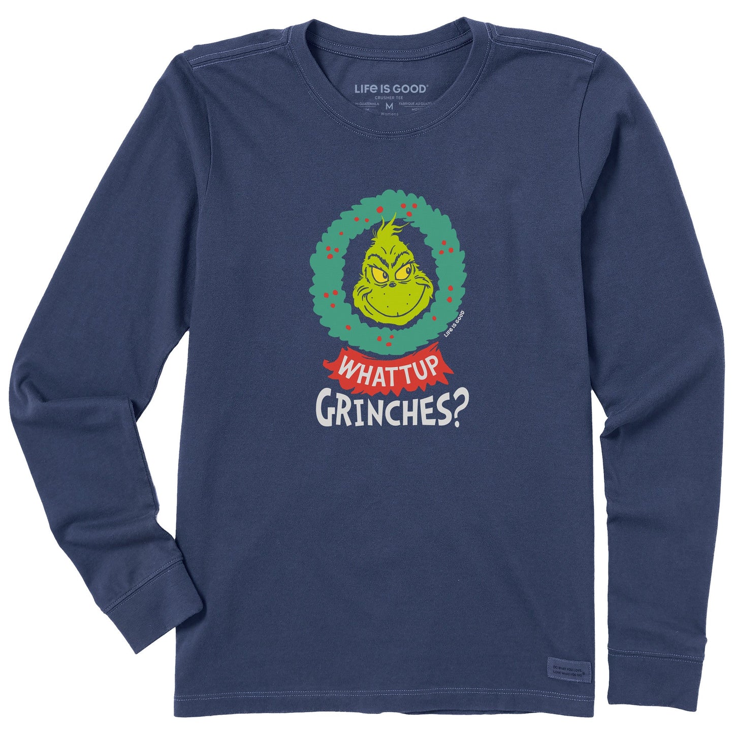 Women's Whattup Grinches Long Sleeve Crusher Tee