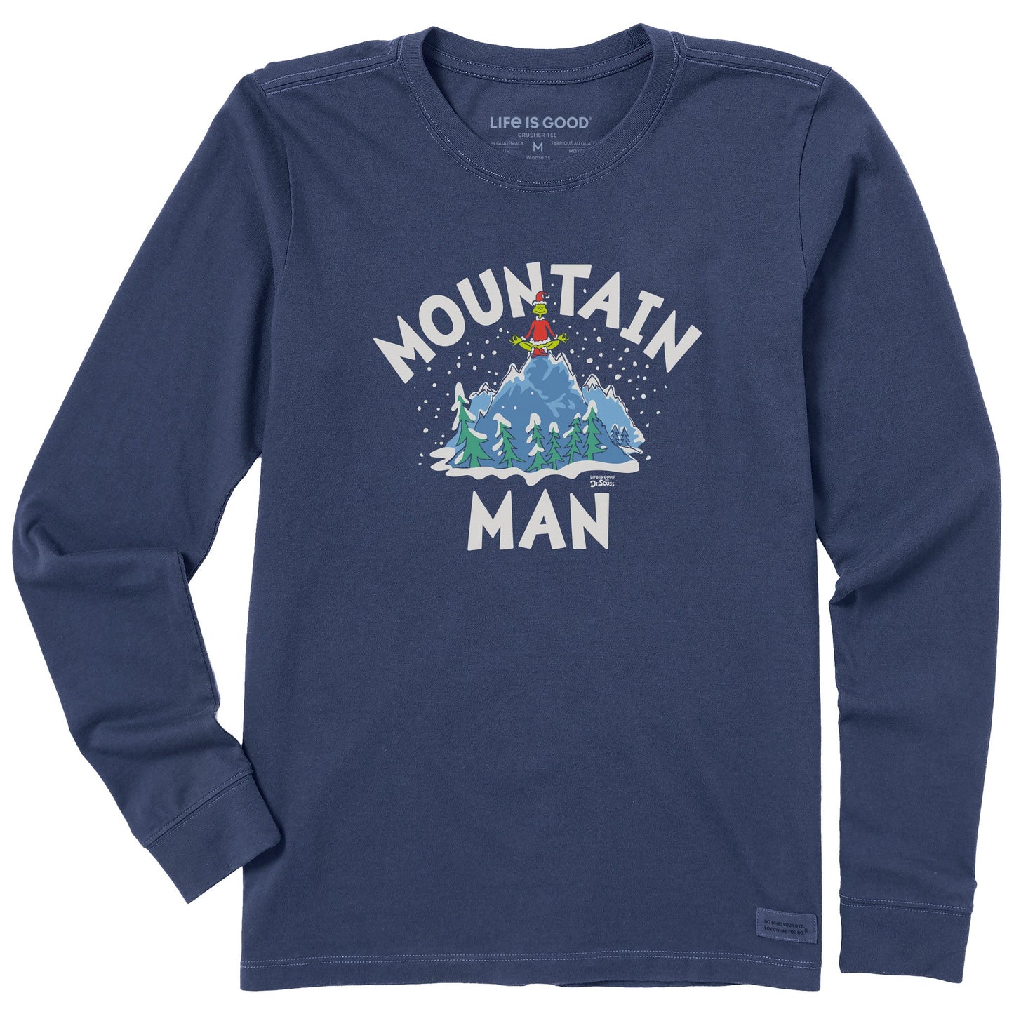 Women's Grinch Mountain Man Long Sleeve Crusher Tee