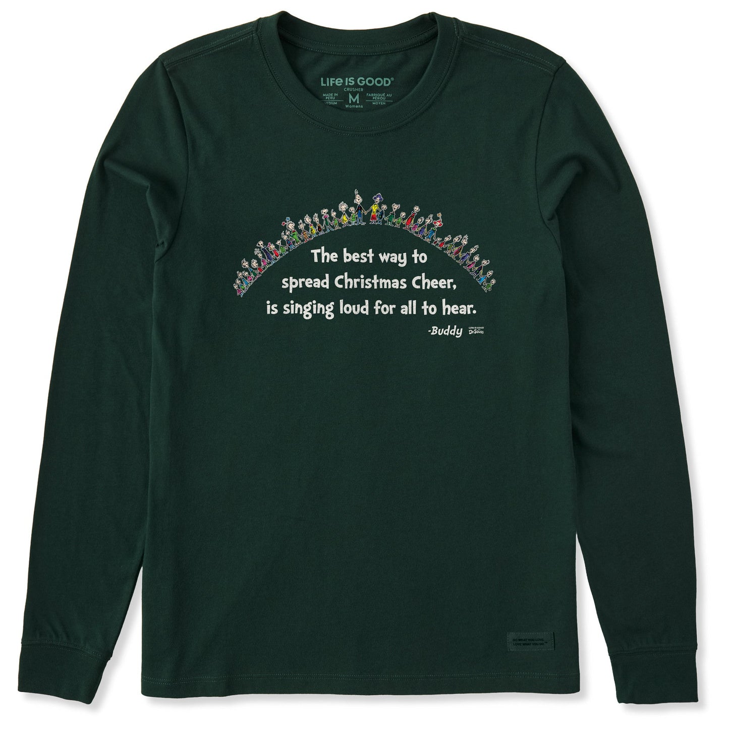 Women's Christmas Cheer Grinch Long Sleeve Crusher Tee
