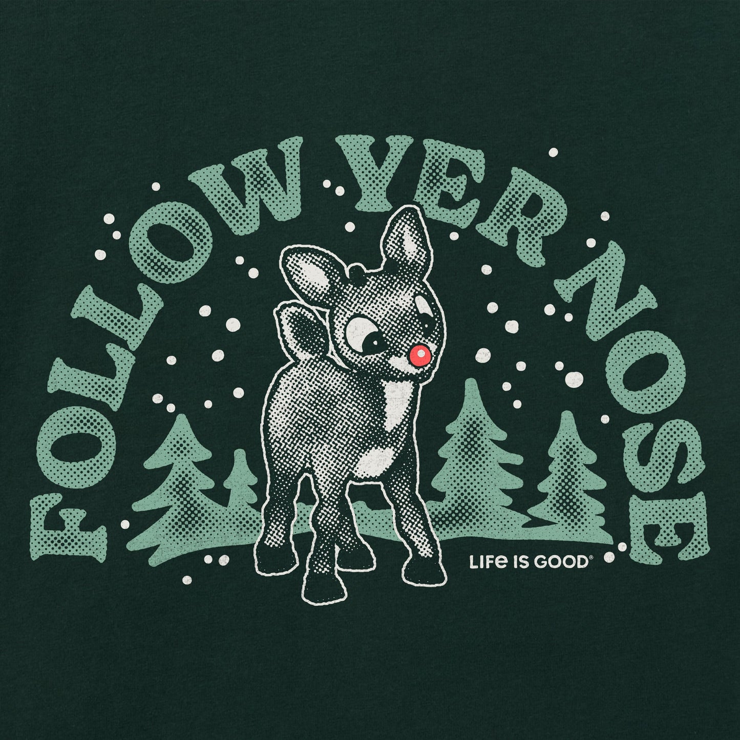 Women's Rudolph Follow Yer Nose Long Sleeve Crusher Tee