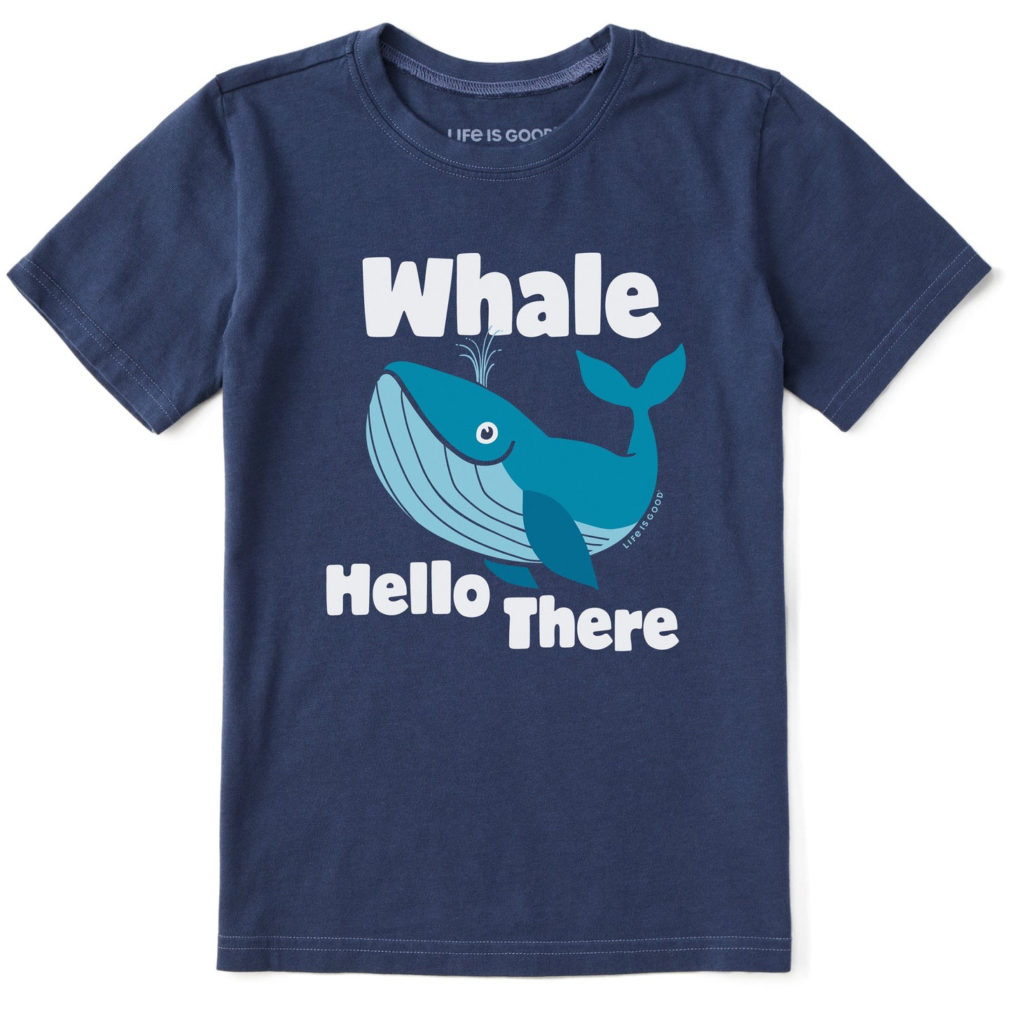 Kids Whale Hello There Spout Short Sleeve Crusher Tee