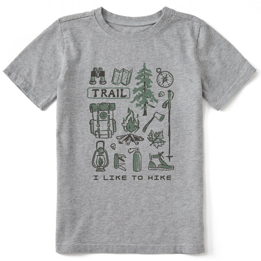 Kids I Like to Hike Short Sleeve Crusher Tee