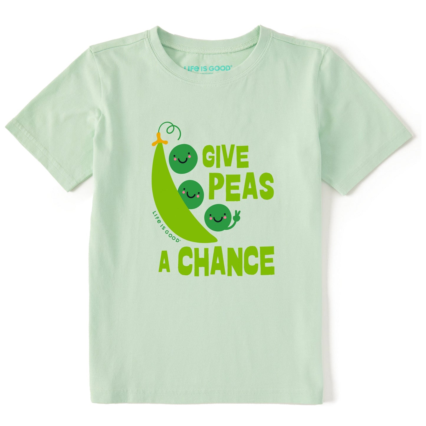 Kids Give Peas a Chance Short Sleeve Crusher Tee