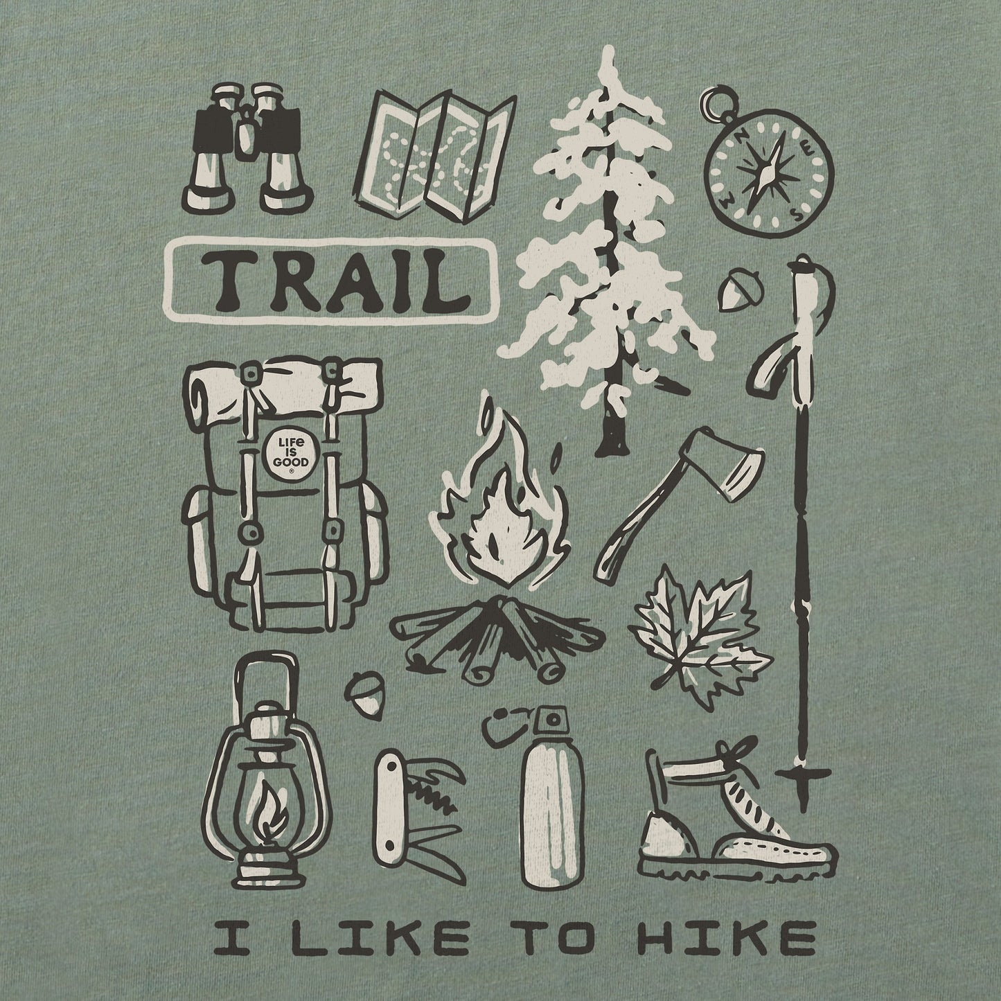 Men's I Like to Hike Short Sleeve Crusher Tee