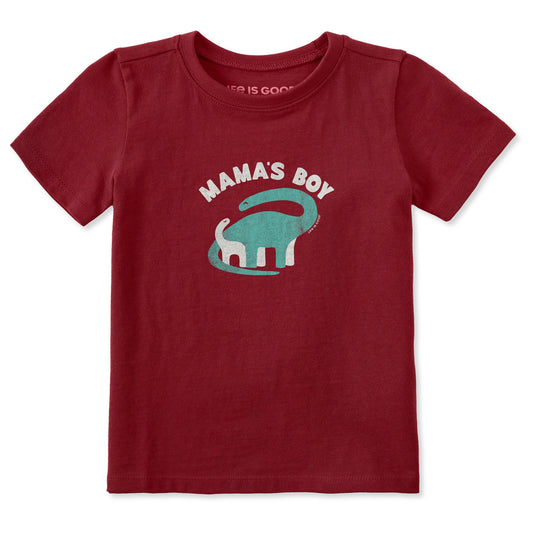 Toddler Mama's Boy Dino Short Sleeve Crusher Tee