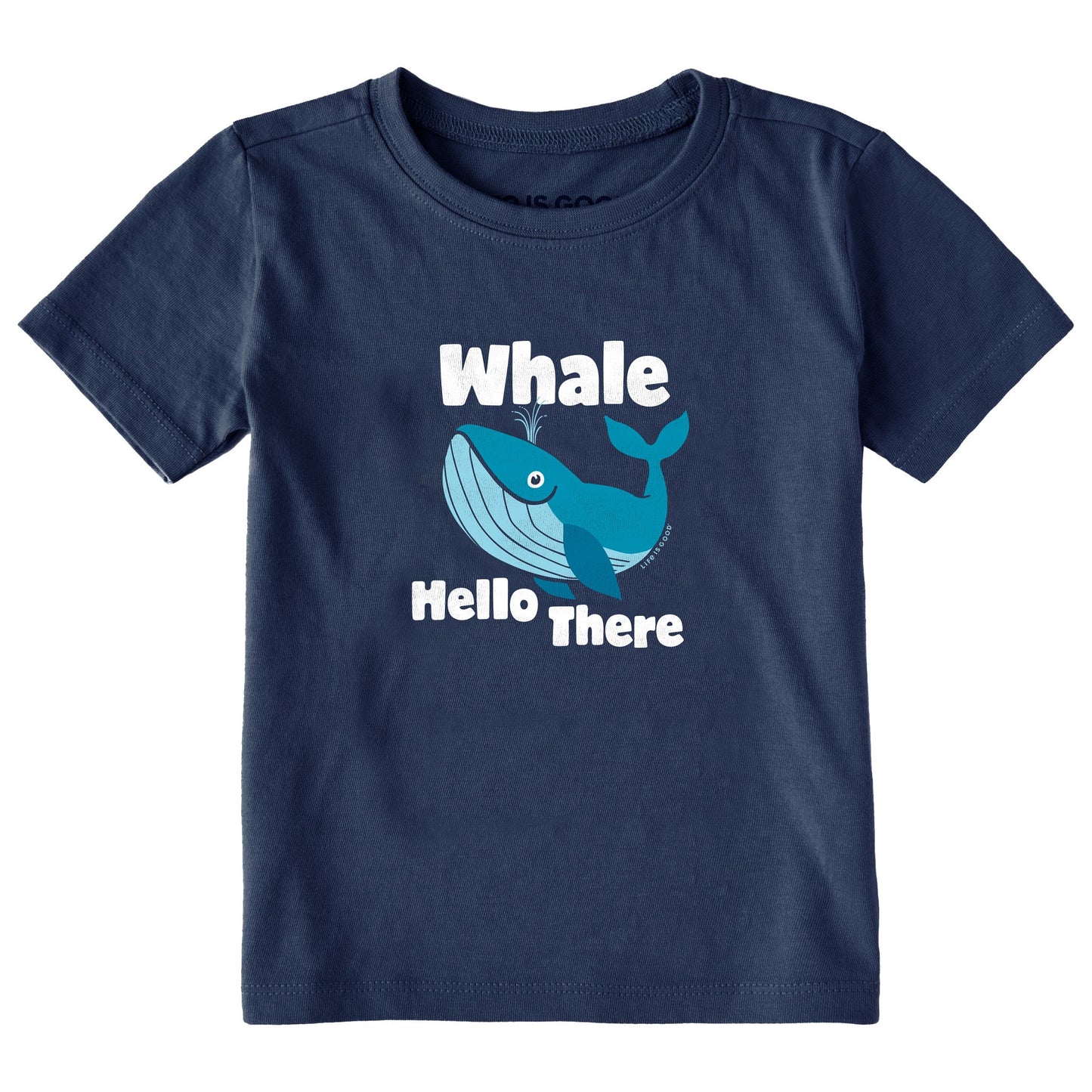 Toddler Whale Hello There Spout Short Sleeve Crusher Tee