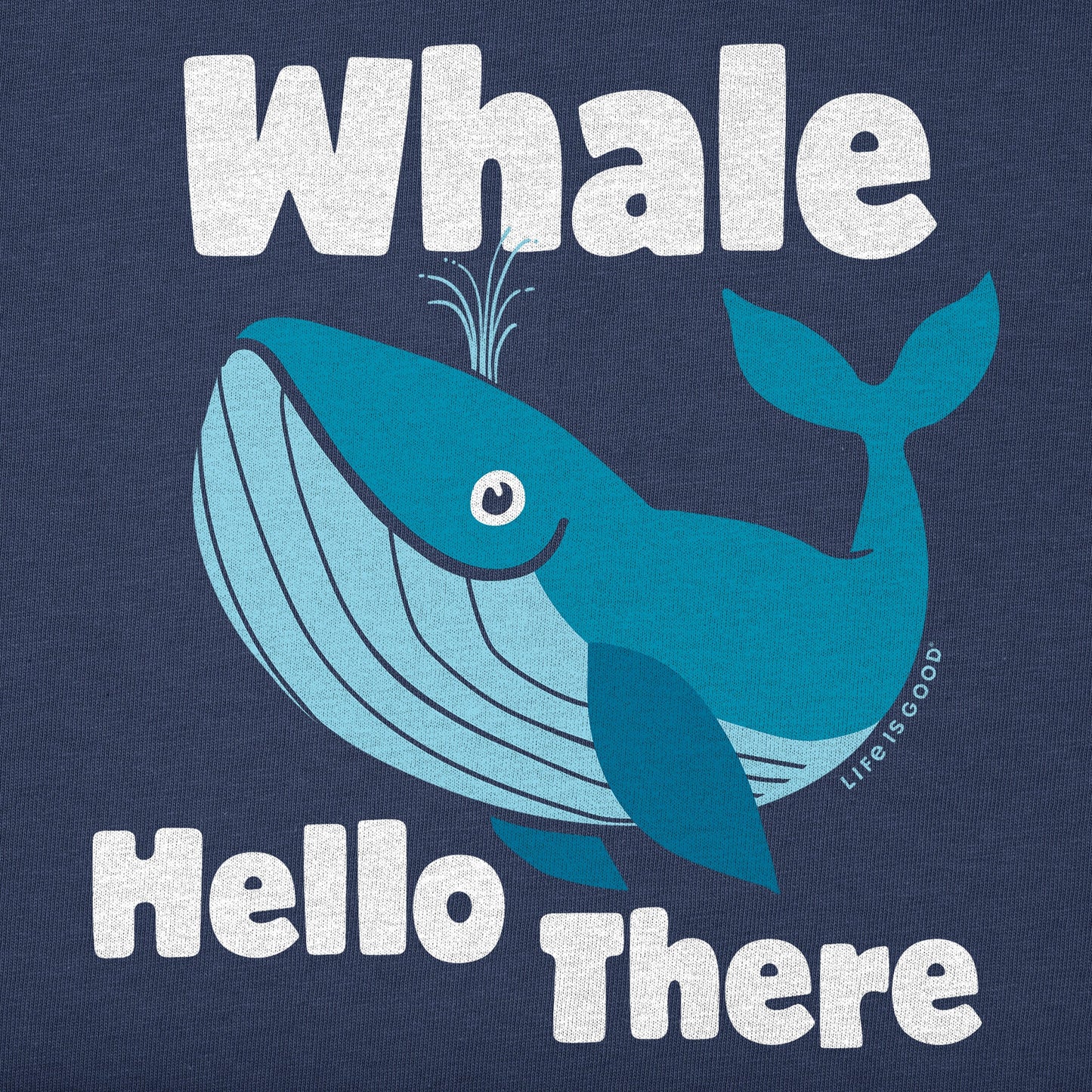 Toddler Whale Hello There Spout Short Sleeve Crusher Tee