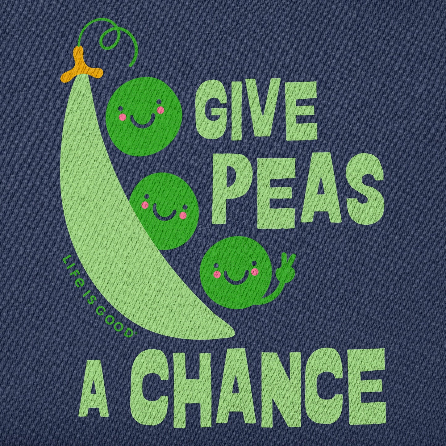 Toddler Give Peas a Chance Short Sleeve Crusher Tee