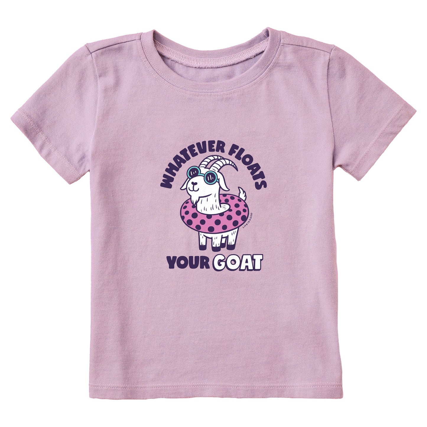 Toddler Whatever Floats Your Goat Short Sleeve Crusher Tee