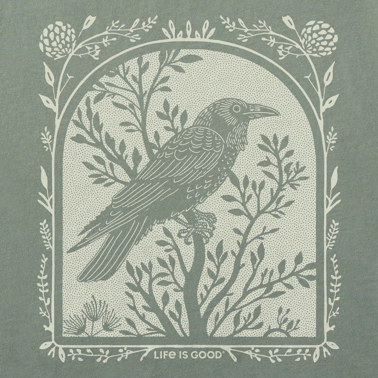 Men's Lone Raven Short Sleeve Crusher Tee