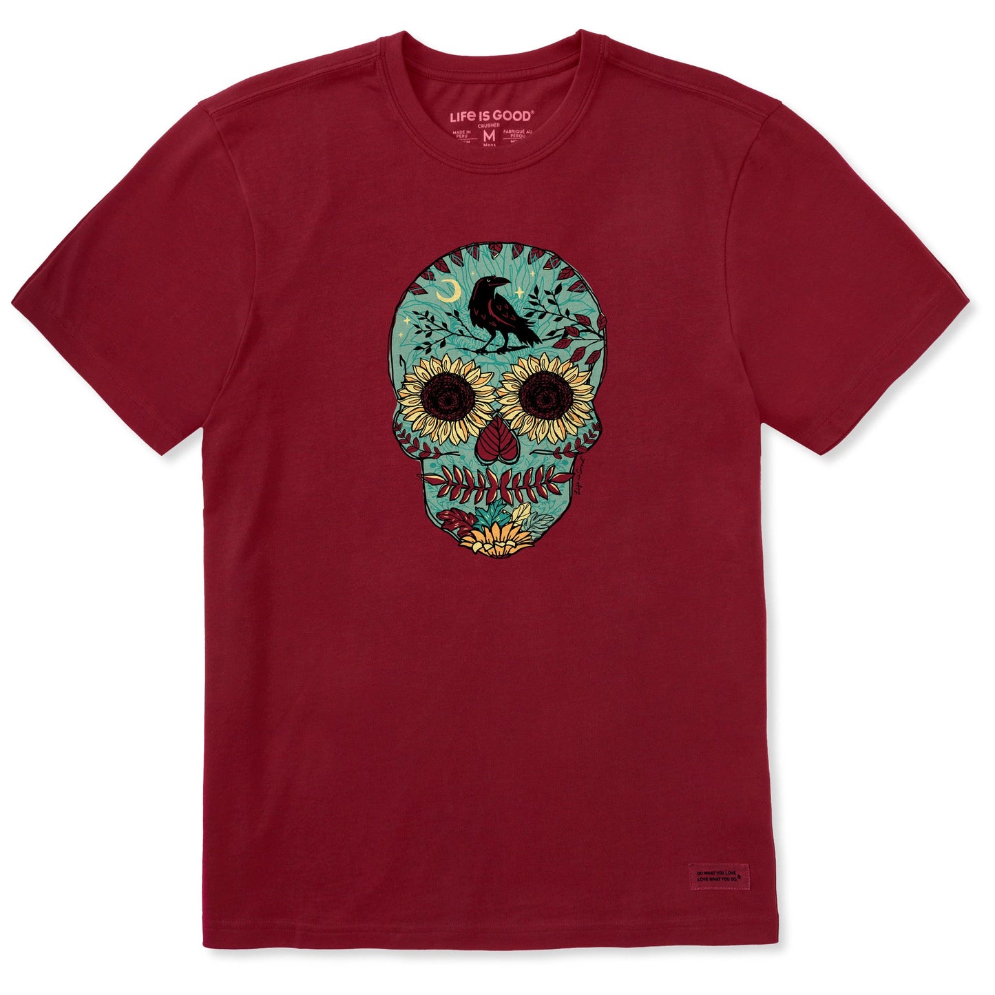 Men's Sunflower Skull Short Sleeve Crusher Tee