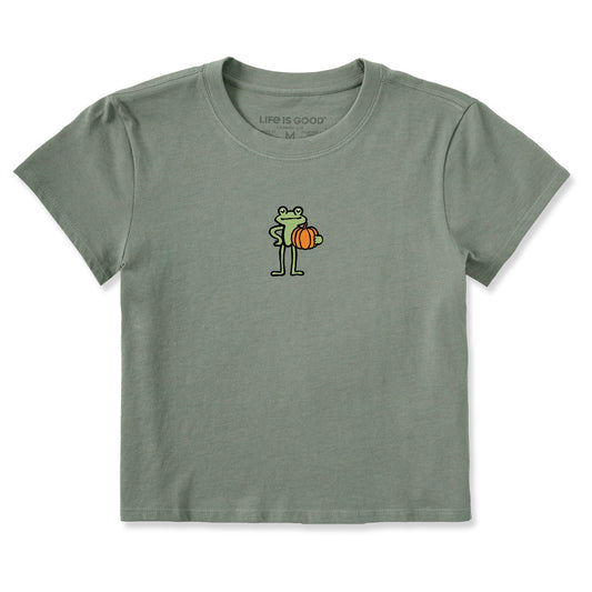 Women's Froggy Pumpkin Mini Crusher-LITE Shrunken Tee