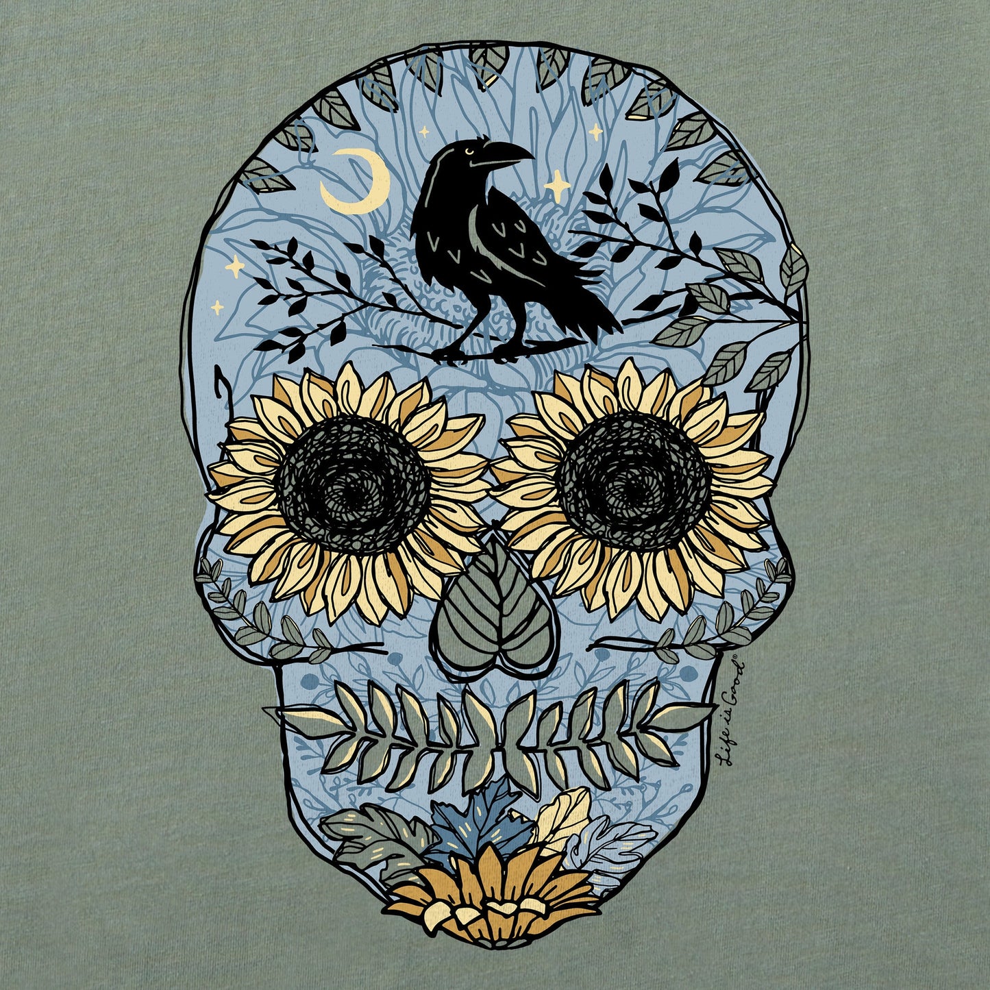 Women's Sunflower Skull Crusher-LITE Shrunken Tee