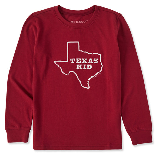 Kids Texas Kid Long Sleeve Crusher Tee