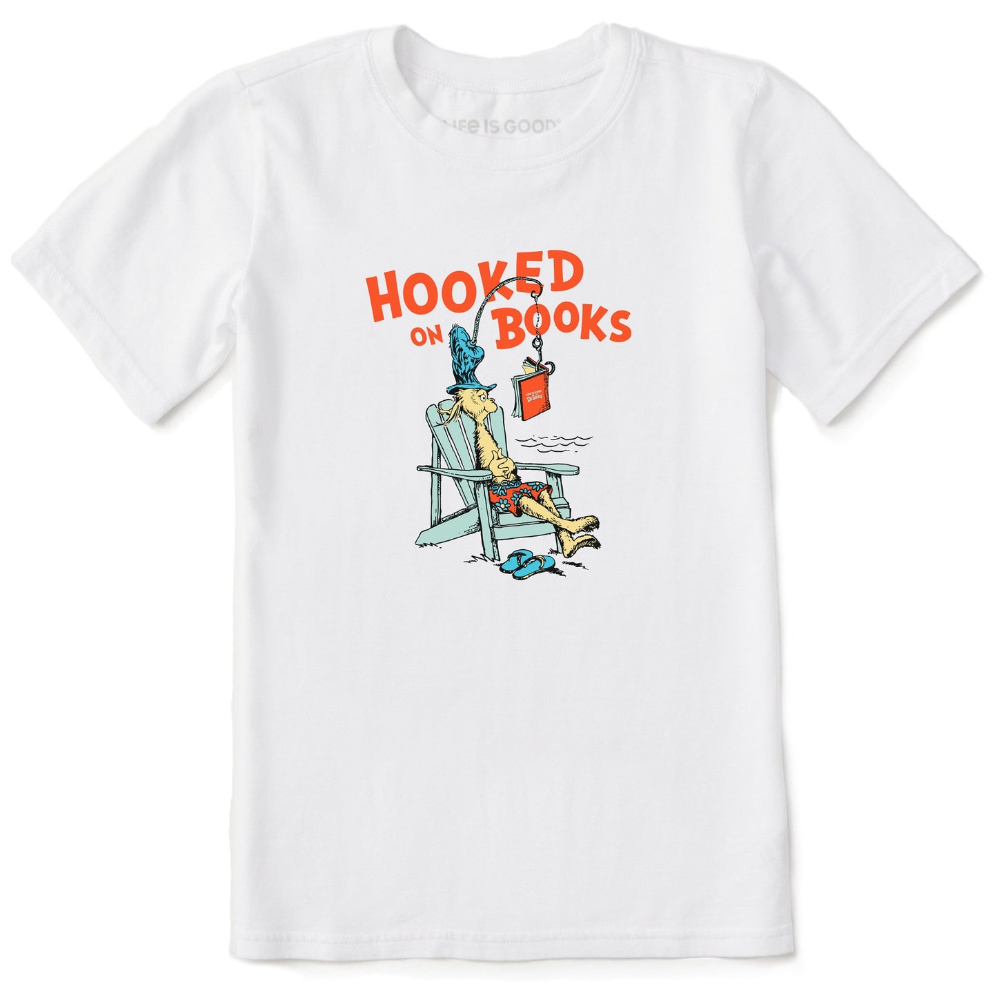 Kids Dr. Seuss Hooked On Books Short Sleeve Crusher Tee