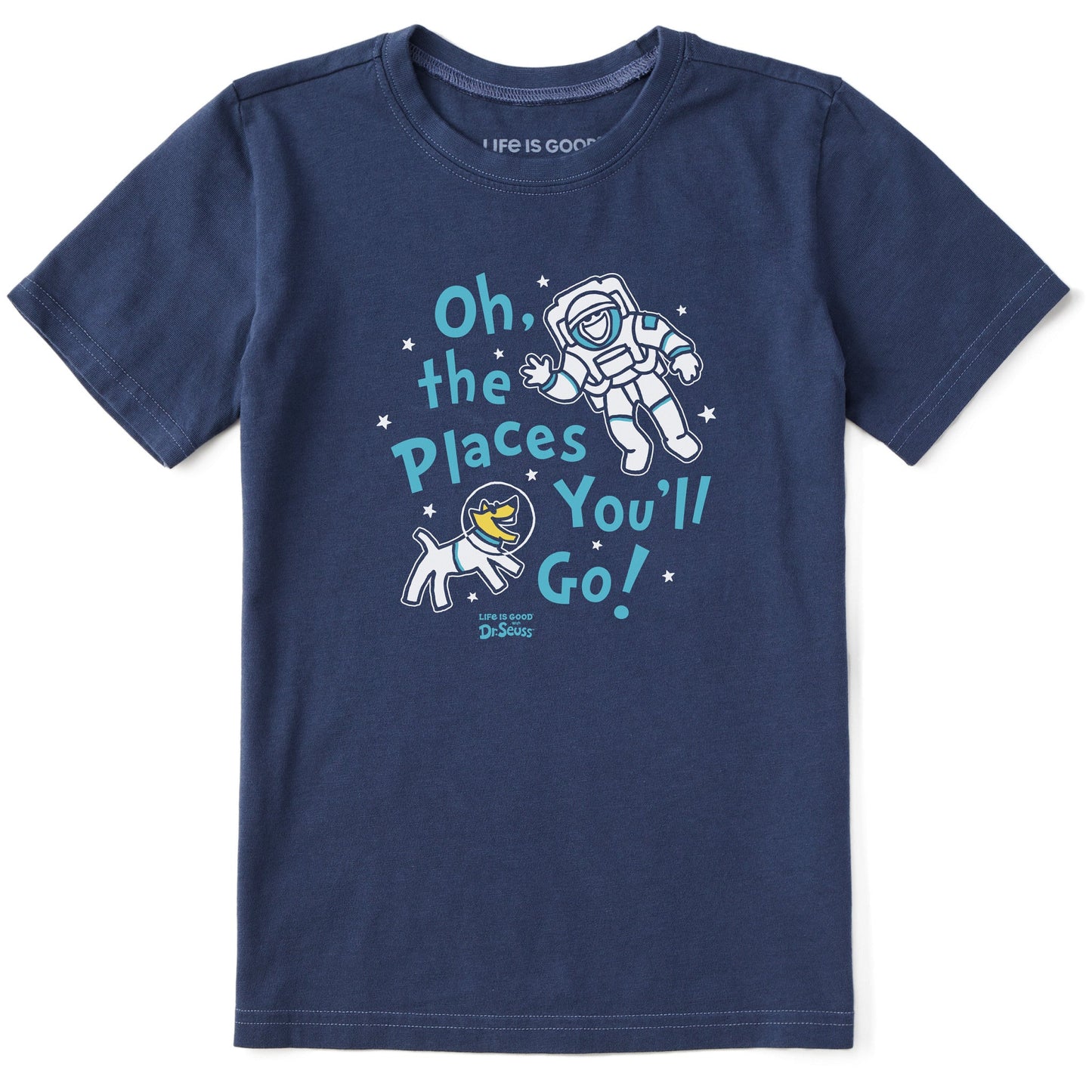 Kids Oh the Places You'll Go Space Short Sleeve Crusher Tee