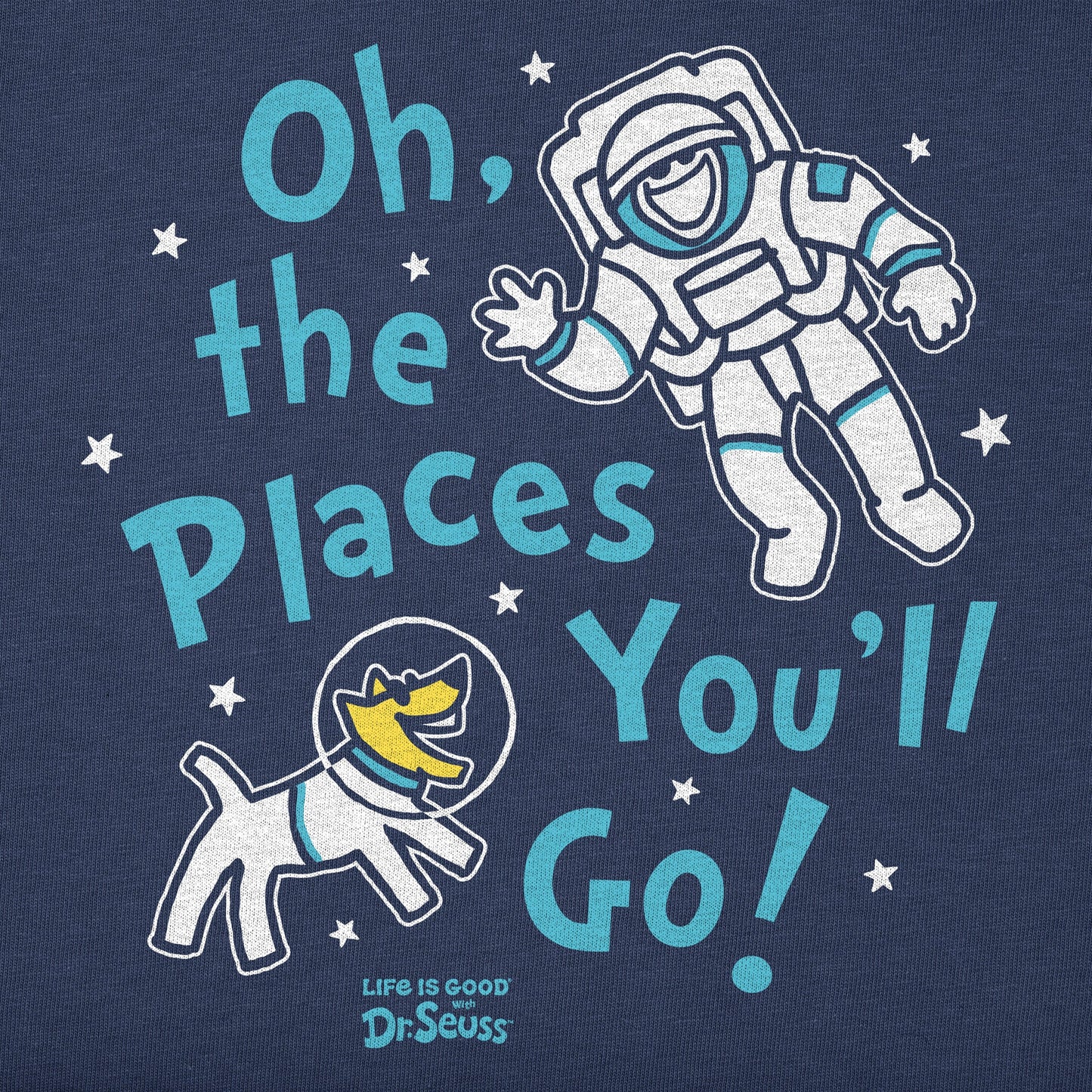 Kids Oh the Places You'll Go Space Short Sleeve Crusher Tee