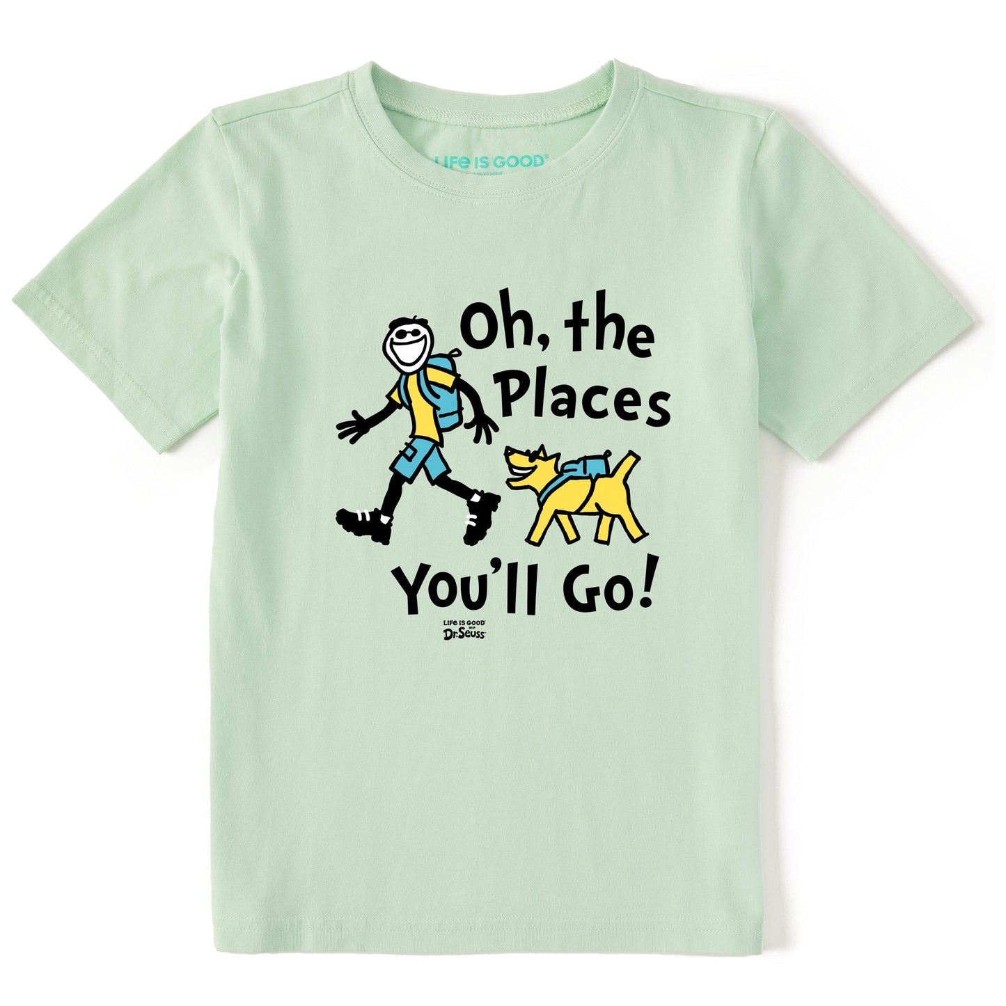 Kids Oh the Places You'll Go Hiking Short Sleeve Crusher Tee