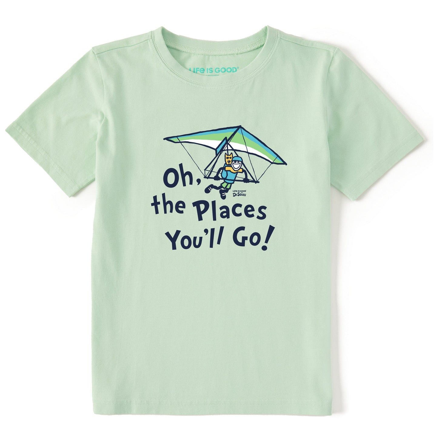 Kids Oh the Places You'll Go Hang Gliding Short Sleeve Crusher Tee
