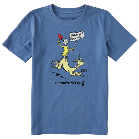 Kids Dr. Seuss Dog Love Short Sleeve Crusher Tee