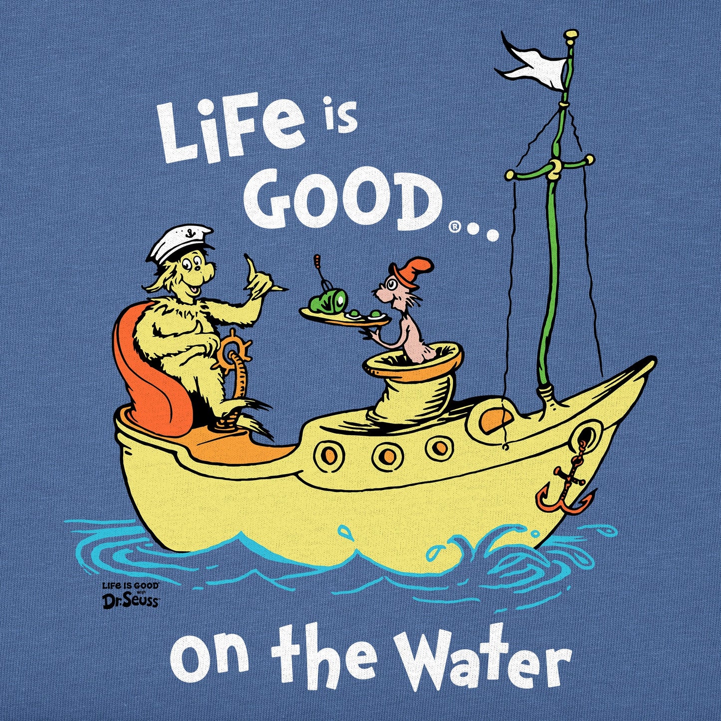 Men's Dr. Seuss Life is Good on the Water Short Sleeve Tee
