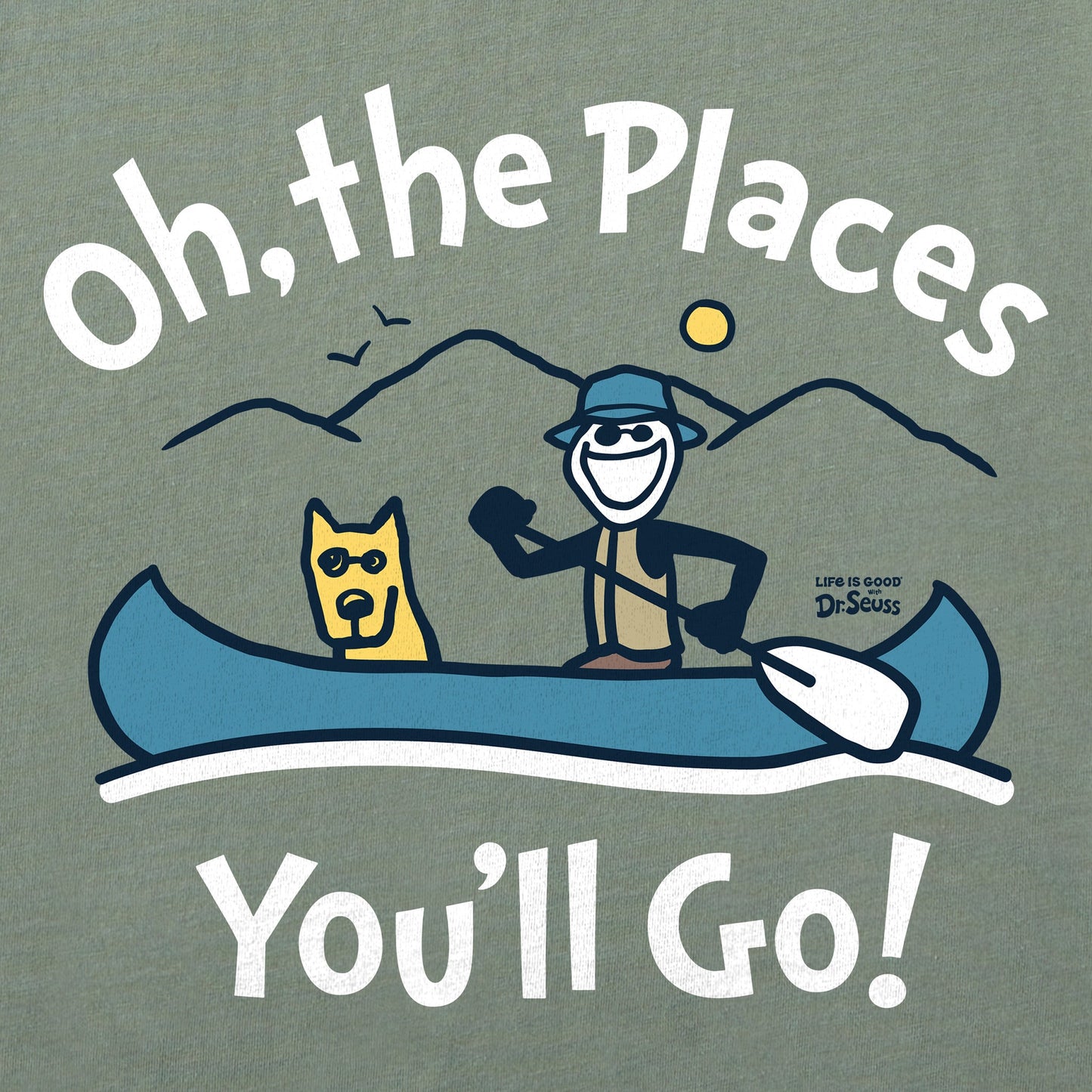 Men's Oh the Places You'll Go in a Canoe Short Sleeve Tee