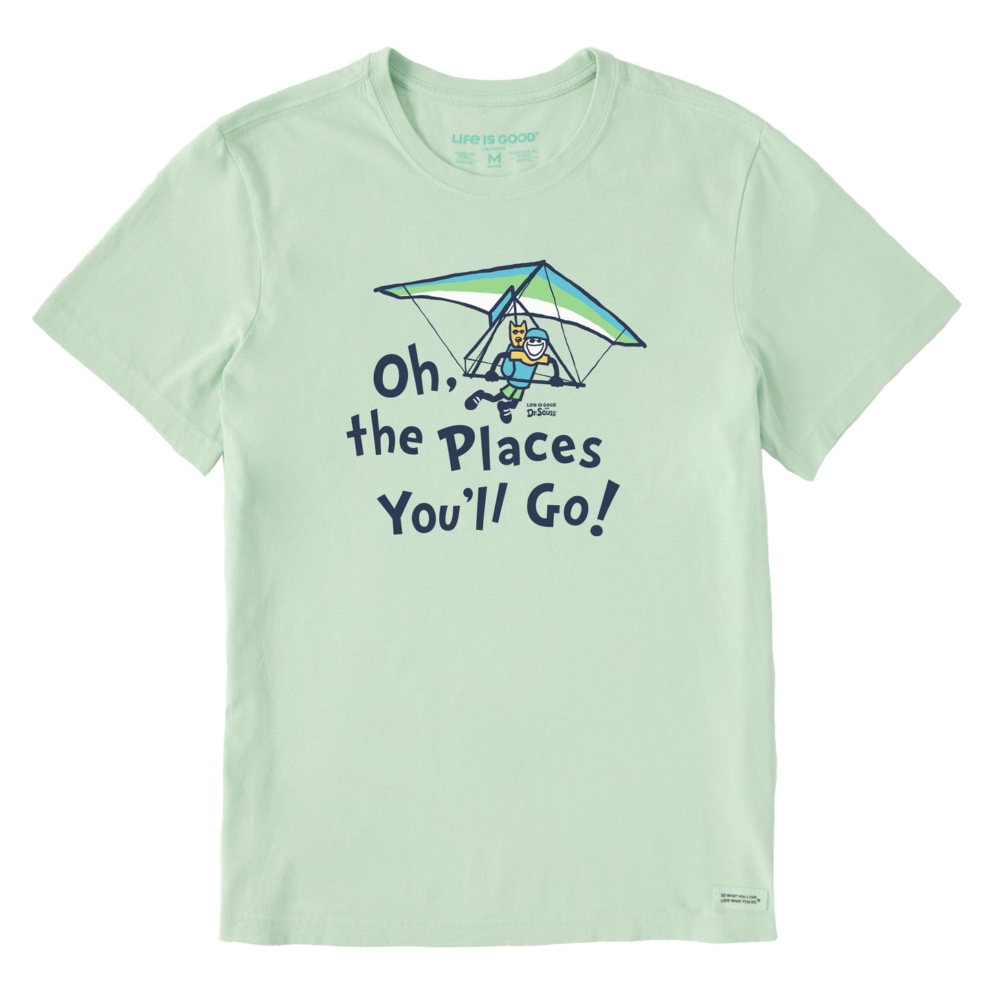 Men's Oh the Places You'll Go Hang Gliding Short Sleeve Crusher Tee