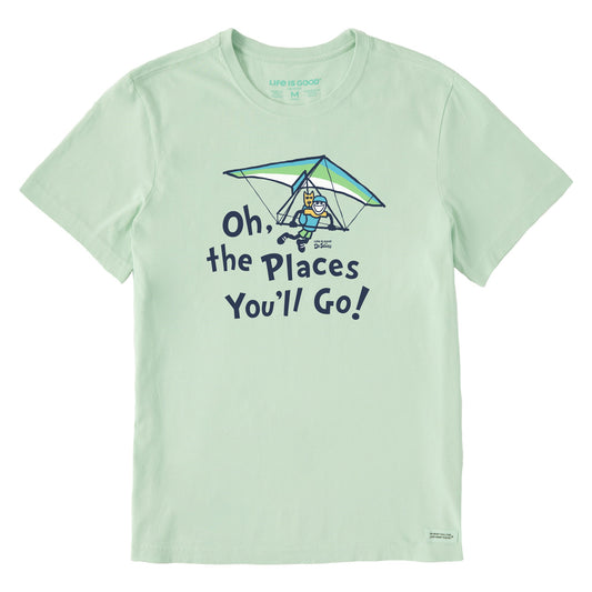 Men's Oh the Places You'll Go Hang Gliding Short Sleeve Crusher Tee