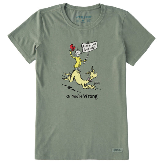 Women's Dr. Seuss Dog Love Short Sleeve Crusher Tee