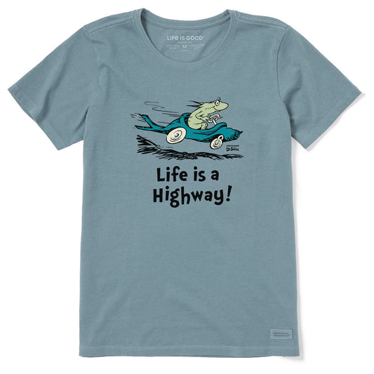Women's Dr. Seuss Life is a Highway Short Sleeve Crusher Tee