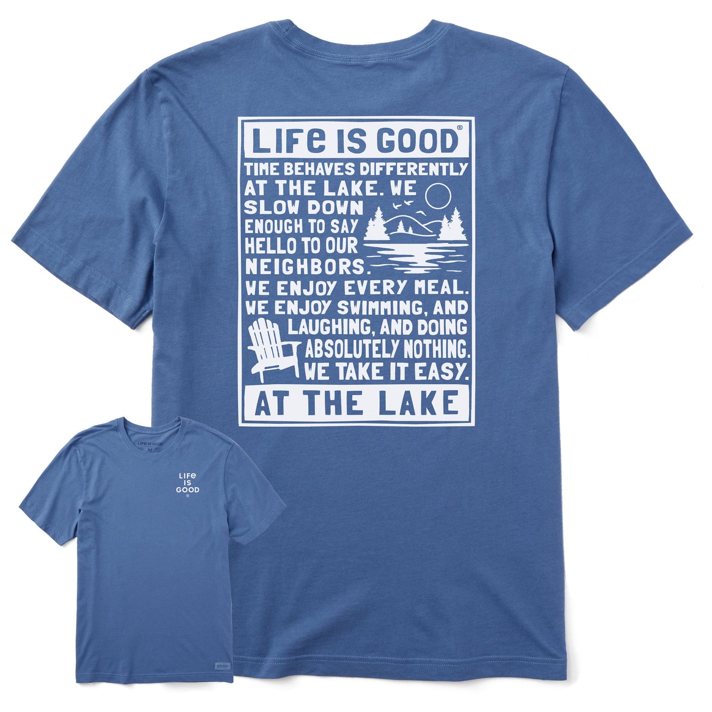 Men's Berts Lake Manifesto Short Sleeve Crusher Tee