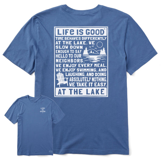 Men's Berts Lake Manifesto Short Sleeve Crusher Tee