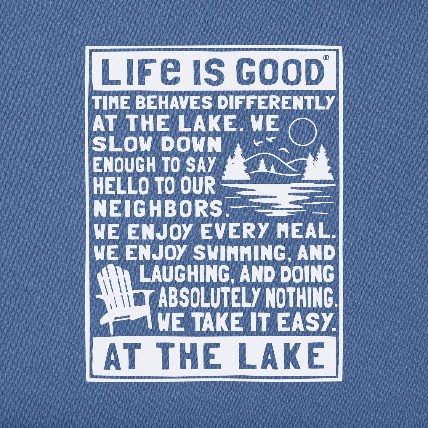 Men's Berts Lake Manifesto Short Sleeve Crusher Tee